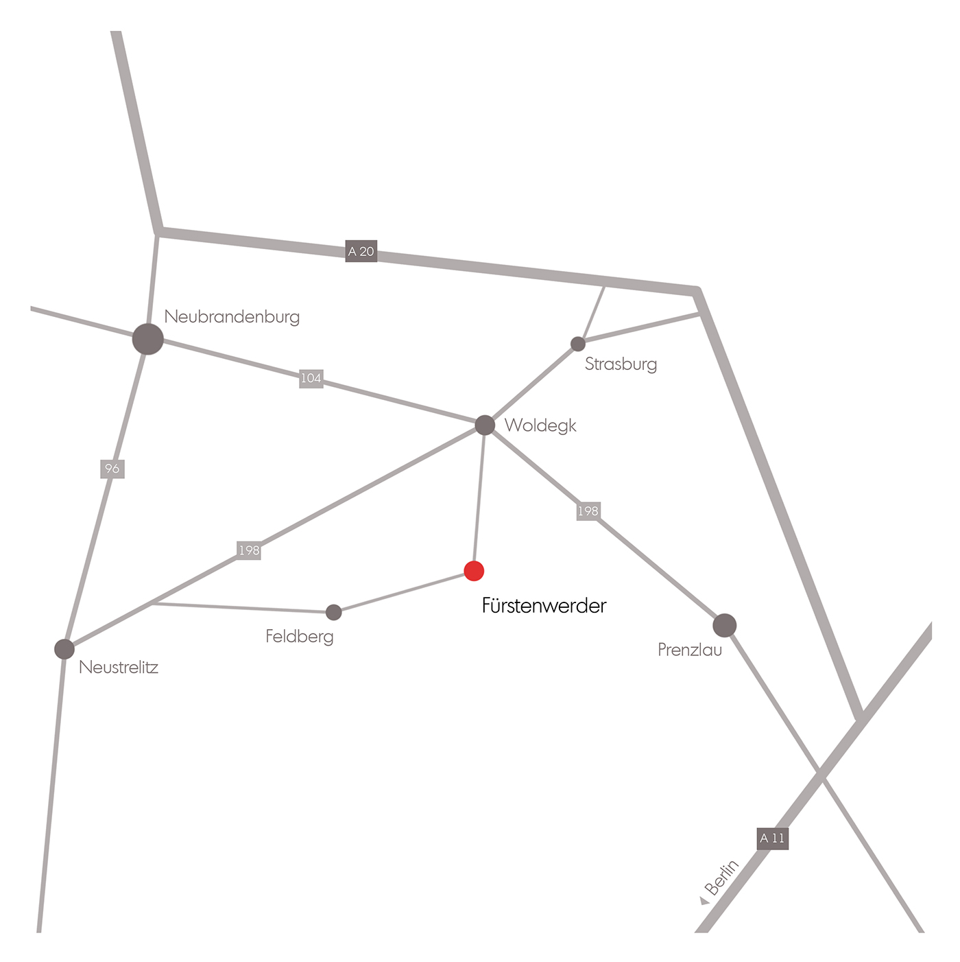 Lageplan Fürstenwerder Lageplan Fürstenwerder